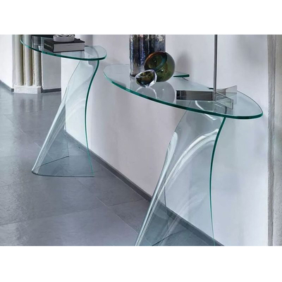 Hotel Luxury Living Room Dining Room Furniture New Design Modern Table Glass Factory High Quality Curved Bent Glass Coffee Table