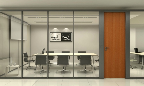 Factory Price Aluminium Dividers Tempered Glass Office Partition