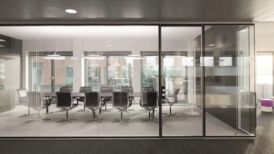 Factory Price Aluminium Dividers Tempered Glass Office Partition